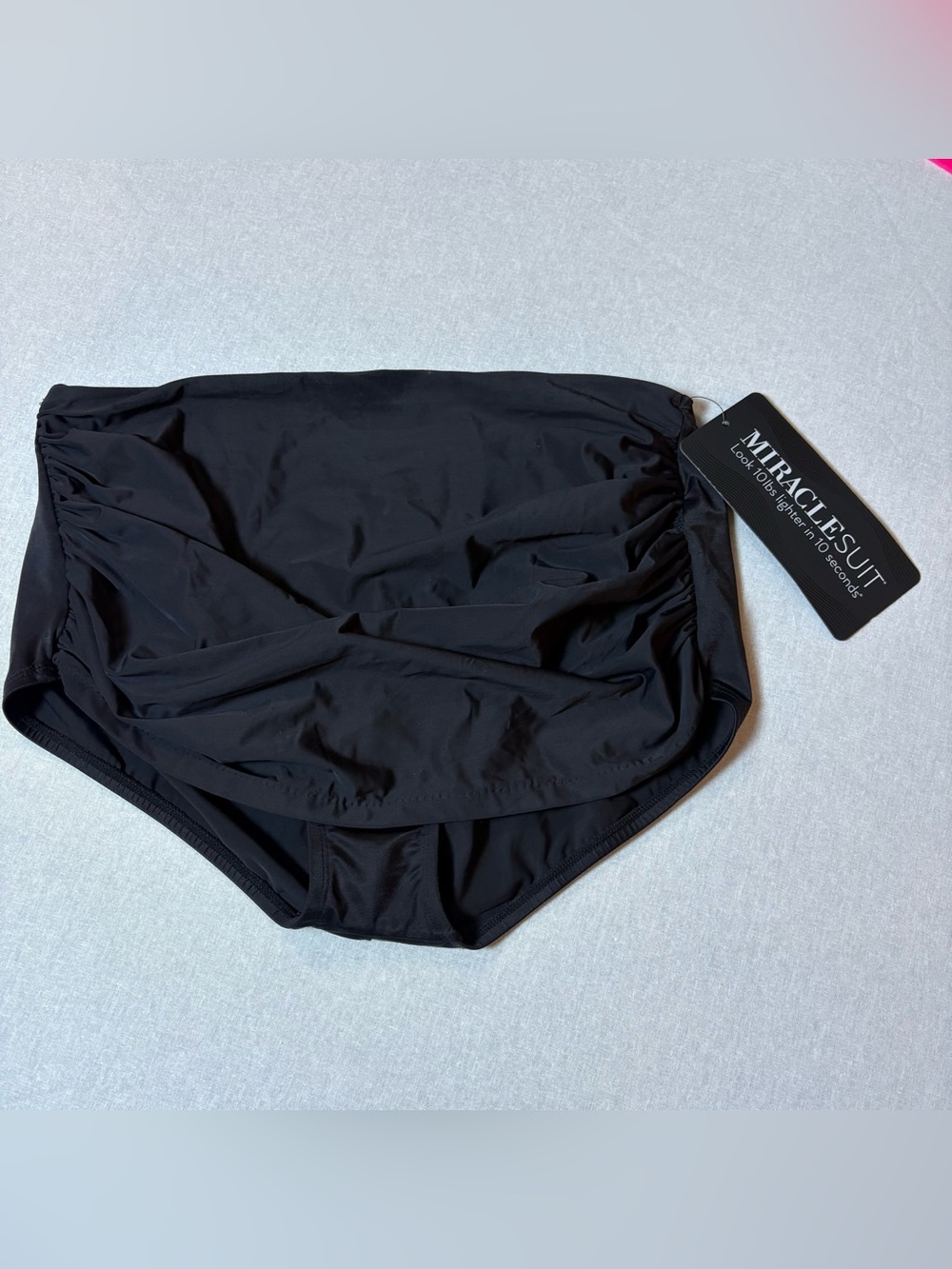 MiracleSuit Norma Jean High Waisted Bikini Bottom Black NWT Size 16